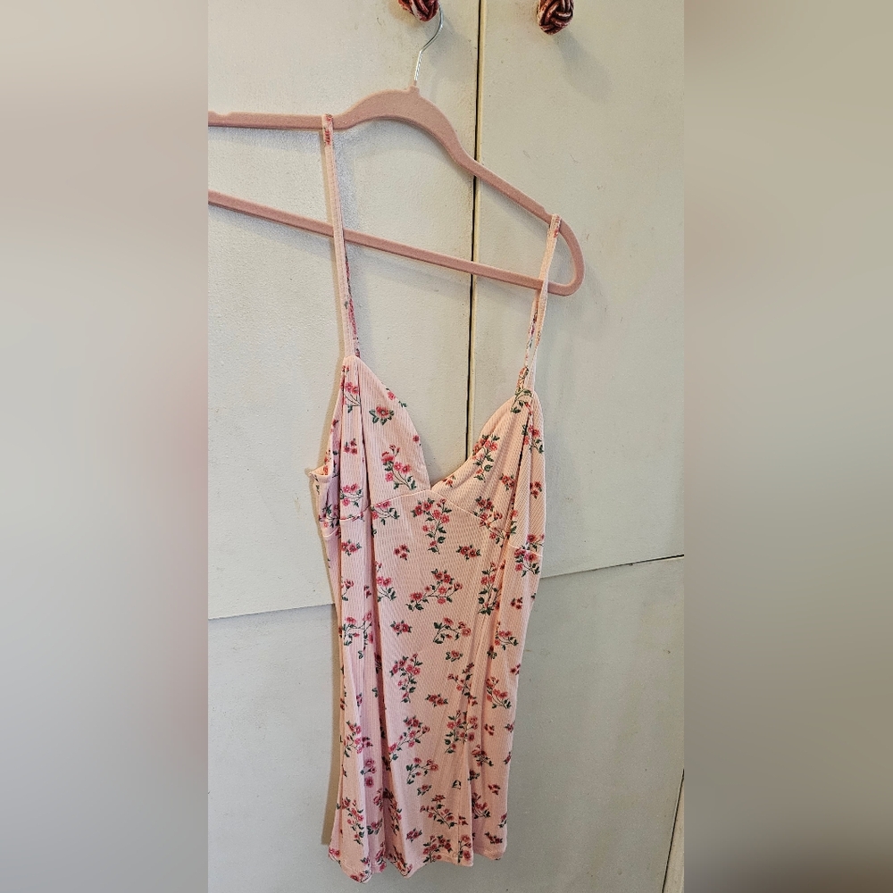 Sugar Thrillz - Floral Pink Spaghetti Strap Dress - XL